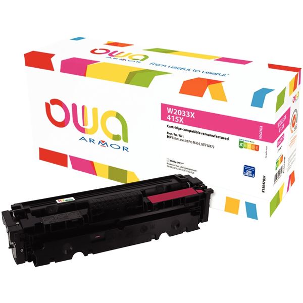 OWA cartouche laser magenta haute capacité remanufacturée compatible HP 415X (W2033X) — Consommables informatiques