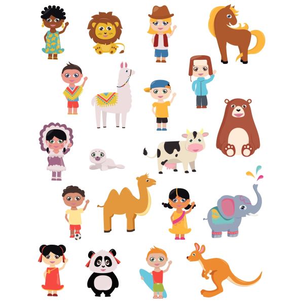 Pochette de 240 gommettes enfants du monde, N.C — TRAVAUX MANUELS