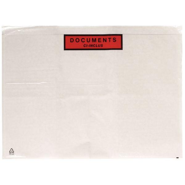 Boite de 500 pochettes adhésives "documents ci-inclus" 320x2, N.C — COURRIER ET EXPEDITION