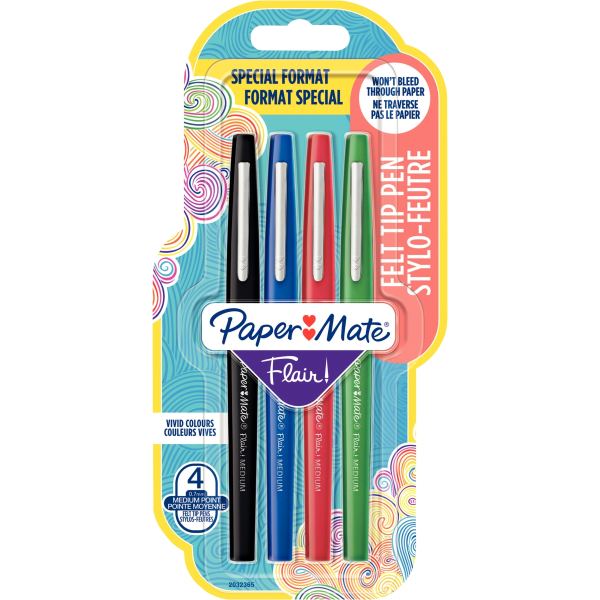 Pochette de 4 feutres Flair Original assortis — Écrire et corriger
