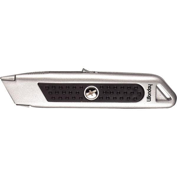 Cutter métal auto-rétractable avec grip, N.C — Petit matériel bureau et école