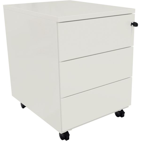 Caisson mobile professionnel en métal 3 tiroirs Blanc, N.C — MOBILIER