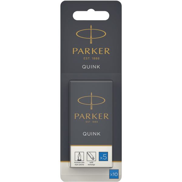Blister de 10 cartouches longues Quink bleues, N.C — Écrire et corriger