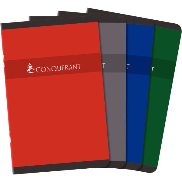 Carnet piqué 96 pages CONQUERANT, format 9x14 cm, quadrillé 5x5, papier 70g — Non classé
