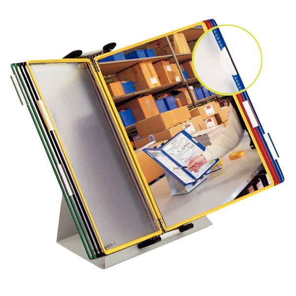 Pupitre de bureau 10 pochettes à pivots, T.TECHNIC — Classement