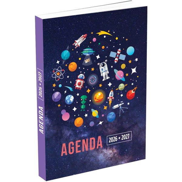 Agenda de poche 11,9x16,3cm décor POP, N.C — CAHIERS ET DERIVES DE PAPIER