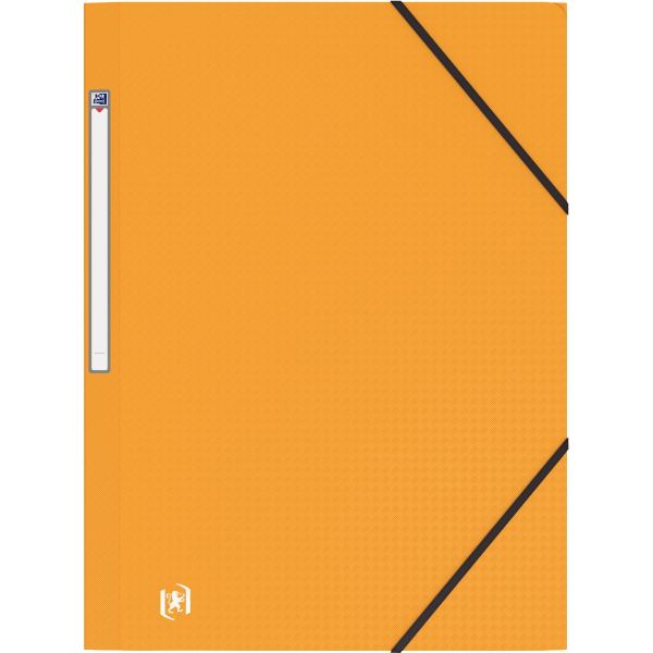 Chemise 3 rabats à élastiques MEMPHIS en polypropylène opaque 5/10ème, coloris jaune, OXFORD MEMPHIS — Classement