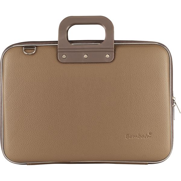 Sacoche rigide bombata coloris taupe, N.C — EQUIPEMENT CLASSE ET BUREAU