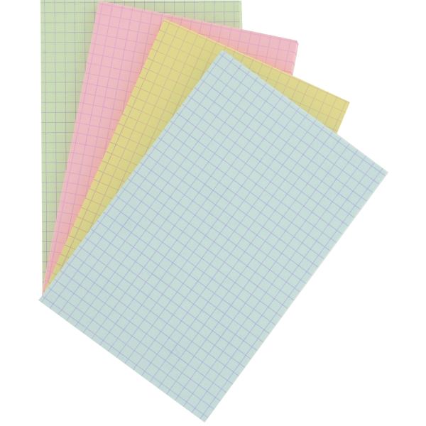 Paquet 100 fiches bristol non perforées quadrillées 5x5 format 100 x 150 mm couleurs assorties, N.C — Classement