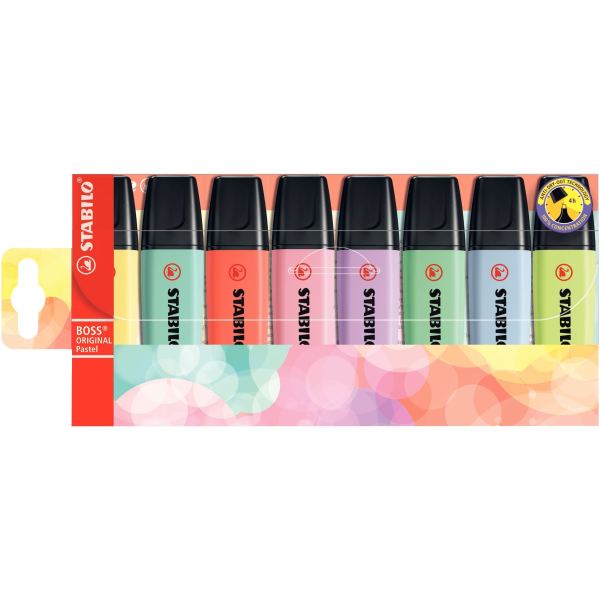Pochette de 8 surligneurs Boss pastels assortis — Non classé