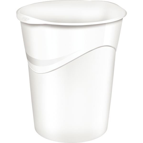 Corbeille à papier MINERAL 14L blanche — Non classé