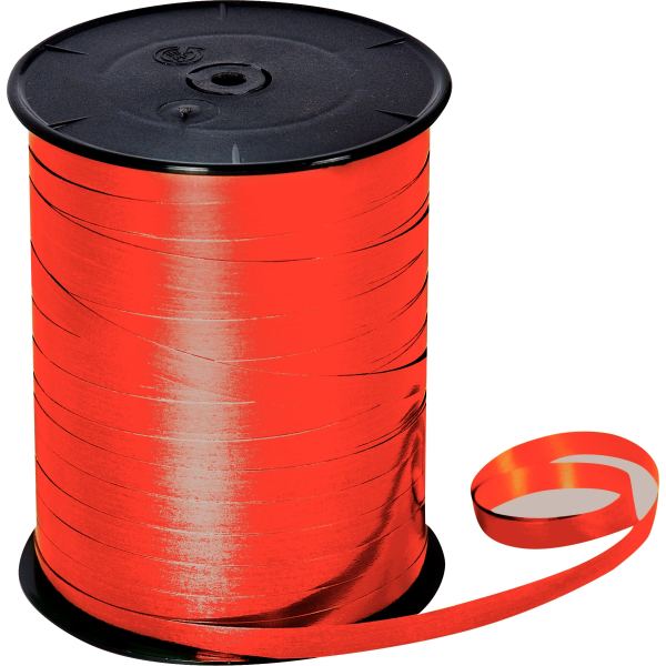 Bobine de 250m de longueur sur 7 mm de largeur de bolduc lisse coloris rouge métallisé, Clairefontaine — Rubans cadeaux &…
