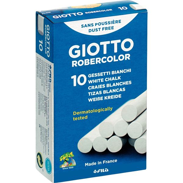 Craie Giotto Standard Tableaux Et Ardoises Coloris Blanc Boite 10 Unites — EQUIPEMENT CLASSE ET BUREAU