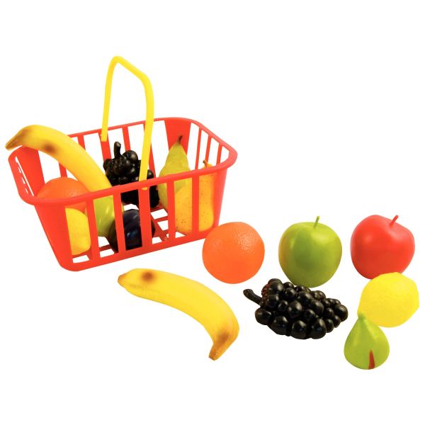 Panier de 15 fruits en plastique assortis, taille réelle, N.C — JEUX