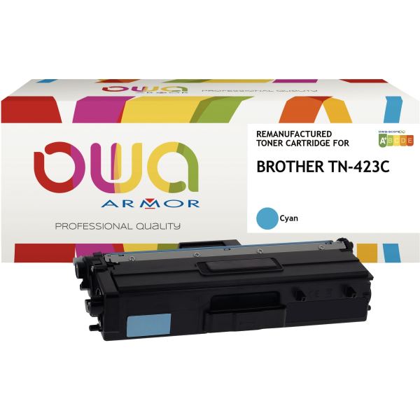 OWA cartouche laser cyan haute capacité remanufacturée compatible Brother TN423C — Consommables informatiques