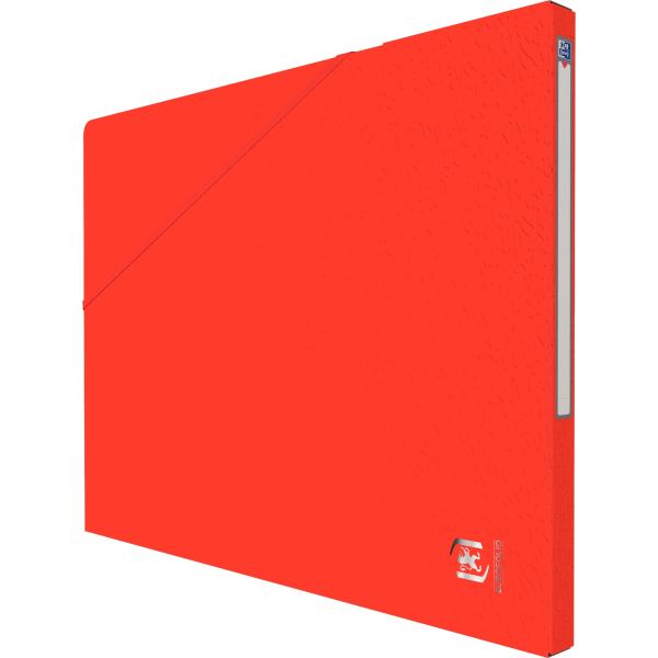 Carton de 10 chemises EUROFOLIO+ ALPINA, dos 15 mm, rouge, OXFORD ALPINA — Classement