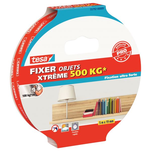 Rouleau adhésif double face Tesa Xtrem 500 Kg — Petit matériel bureau et école