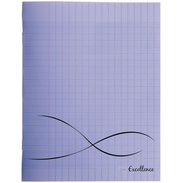 Piqûre 48 pages EXCELLENCE, format 24x32 cm, seyès, couverture polypropylène violet — CAHIERS ET DERIVES DE PAPIER