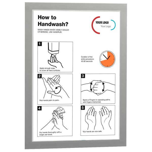 DURABLE Cadre d'affichage magnétique DURAFRAME, A4, argent — Cadres d'informations