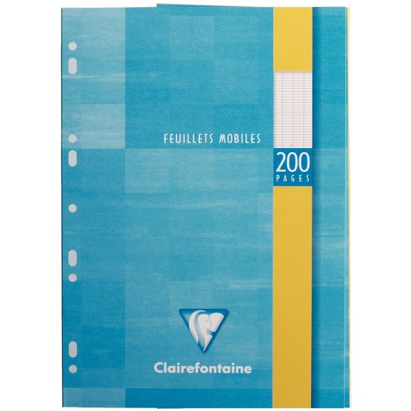 Clairefontaine Feuillets mobiles, A4, séyès, 200 pages — Classeurs à anneaux