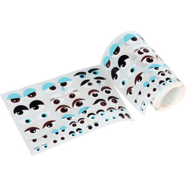 Rouleau de 1380 gommettes yeux formes et couleurs assortis, APLI kids — TRAVAUX MANUELS