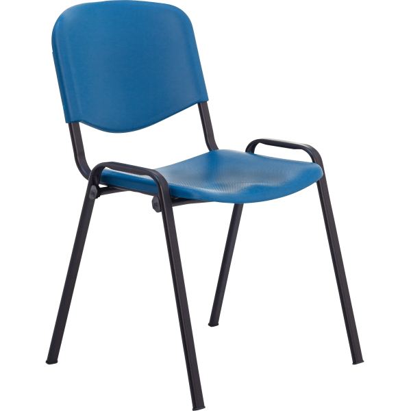 Chaise accueil polypro Meeting bleu, N.C — MOBILIER