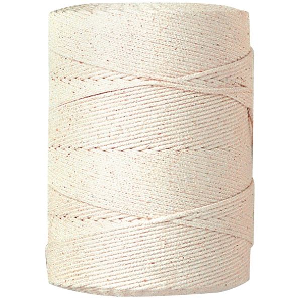 Pelote de 1 kg de coton tressé blanc diamètre 2 mm longueur environ 460 mètres, N.C — TRAVAUX MANUELS