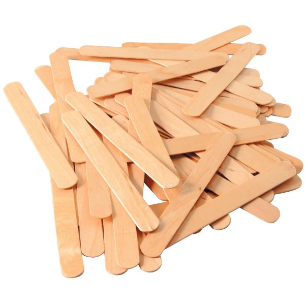 Sachet de 100 bâtonnets plats longueur 150 mm, N.C — TRAVAUX MANUELS