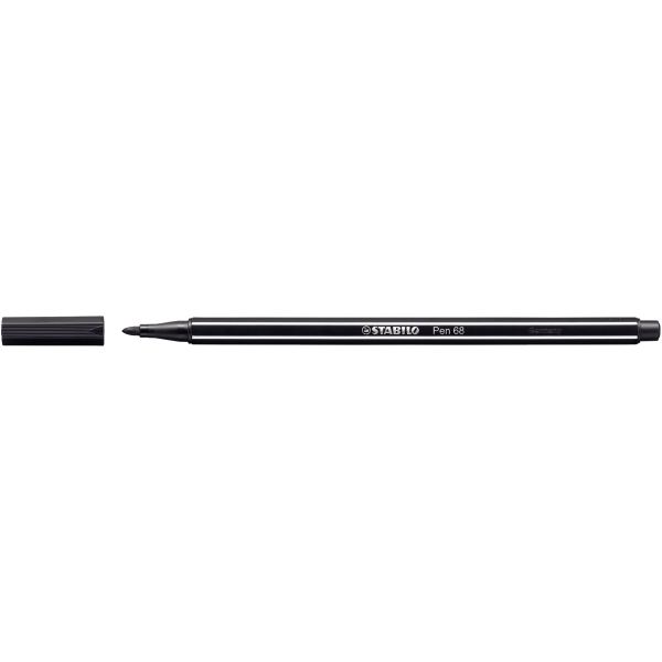 STABILO Stylo feutre Pen 68, largeur de tracé: 1,0 mm, noir — Feutres