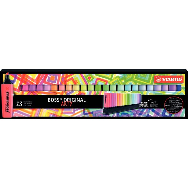 STABILO Surligneur BOSS ORIGINAL, set de bureau de 23 ARTY — Surligneurs