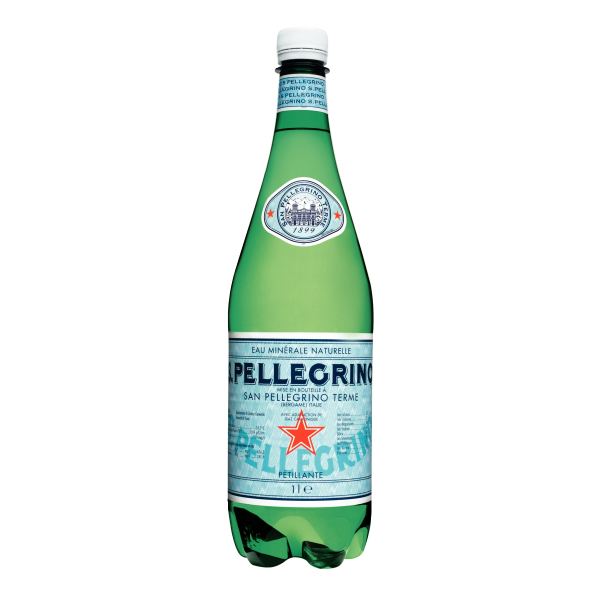 Lot de 6 bouteilles d'eau gazeuse SAN PELLEGRINO 1L — PRODUITS ALIMENTAIRES
