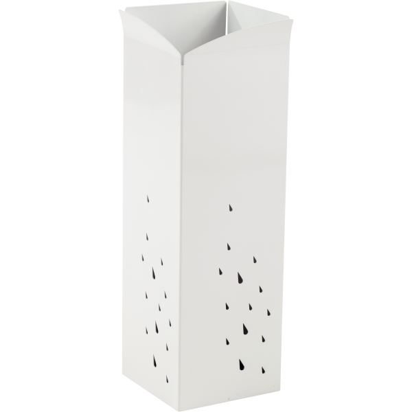 ALBA Porte-parapluie "PLUIE", en métal, blanc — Pour l'intérieur & l'extérieur
