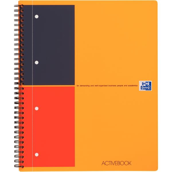 Oxford International Cahier "ACTIVEBOOK", A4+, ligné — Reliures spirales avec micro-perforation
