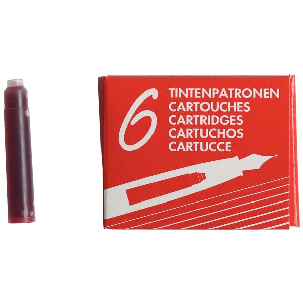 Étui de 6 cartouches internationales rouges, N.C — Écrire et corriger