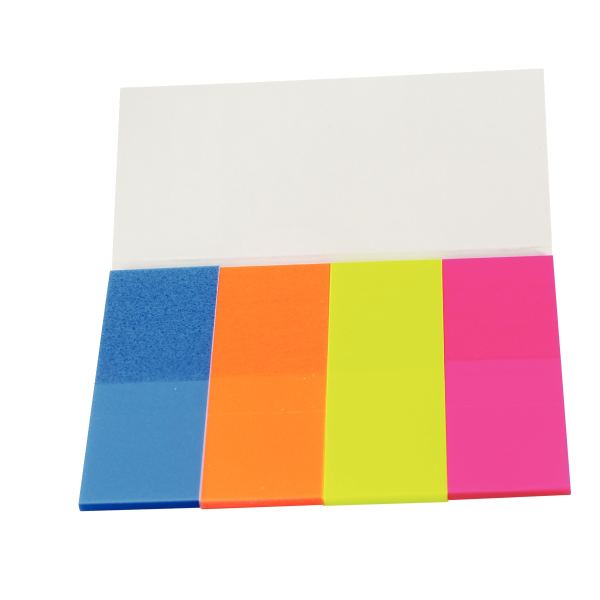 Etui de 4 distributeurs de 40 marque-pages film transparent couleurs assorties, N.C — CAHIERS ET DERIVES DE PAPIER