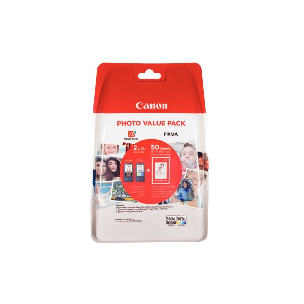 Canon 560XL / 561XL lot 2 cartouches encre noir & couleurs hte capa authentique PG560XL/ CL561XL — Consommables informatiques