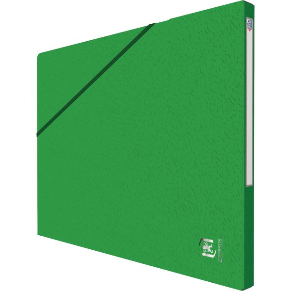 Carton de 10 chemises EUROFOLIO+ ALPINA, dos 15 mm, vert, OXFORD ALPINA — Classement