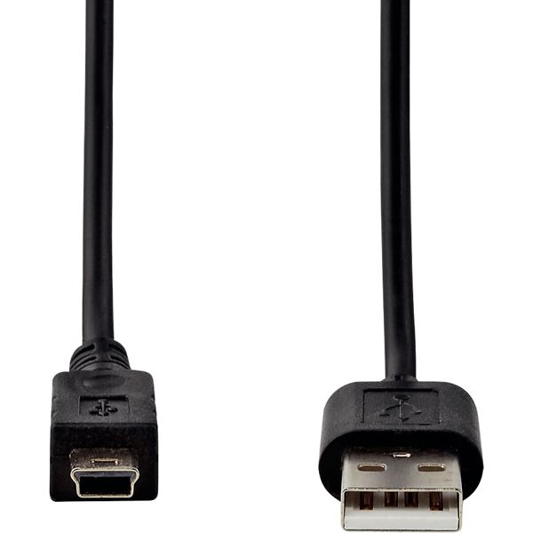 Cordon USB 2.0 type A vers type mini USB B 2m noir, N.C — INFORMATIQUE