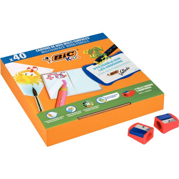 Classpack de 40 crayons multi surface assortis + 2 tailles-c, N.C — Écrire et corriger