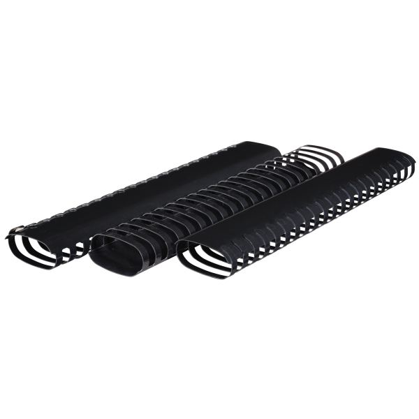 Boite de 50 anneaux reliure/peignes à relier plastique ovales diamètre 51mm noir, N.C — BUREAUTIQUE