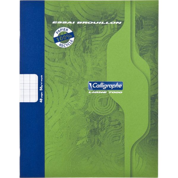 Cahier de brouillon 48 pages seyès 56g, format 17x22 cm — Non classé