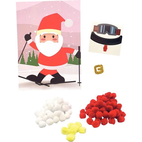 Kit père noel en pompons — Non classé