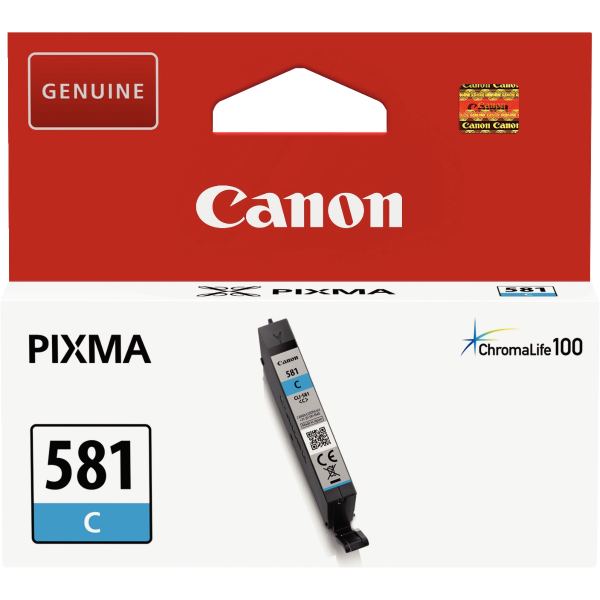 Canon 581 cartouche jet d'encre cyan authentique (CLI581C) — Consommables informatiques