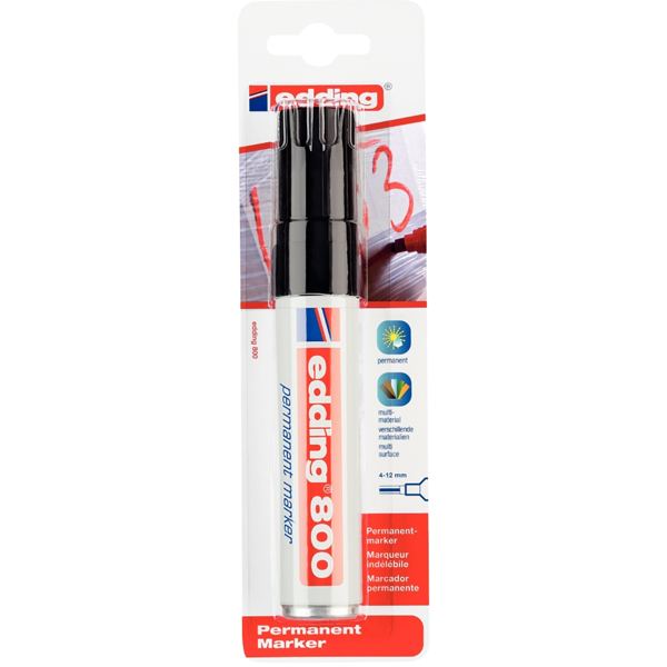 Blister de 1 marqueur permanent E800 noir, N.C — Écrire et corriger