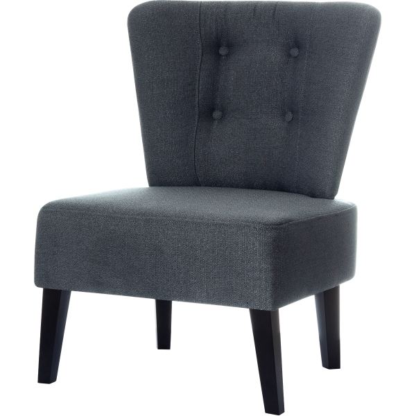 PAPERFLOW Fauteuil visiteur "Brighton", anthracite / noir — Sièges & tabourets