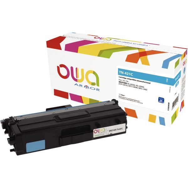 OWA toner laser cyan remanufacturé compatible Brother TN421C — Consommables informatiques