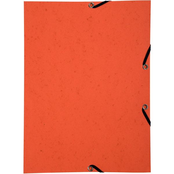 Lot de 10 chemises sans rabat à élastiques en carte lustrée, orange — Non classé