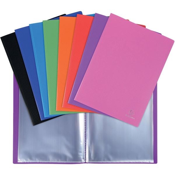 EXACOMPTA Protège-documents Opaque, A4, PP, assorti — Protèges-documents & chevalets de table