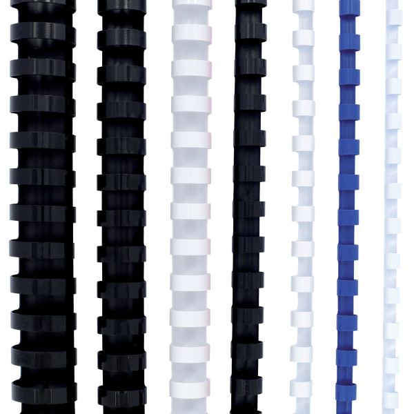 Boîte de 100 reliures plastiques couleur Ø 8mm blanc, N.C — BUREAUTIQUE