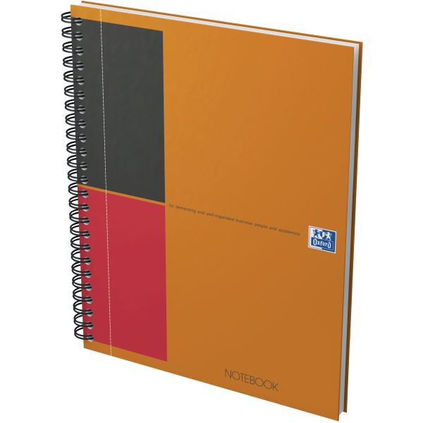 Oxford International Cahier "NOTEBOOK", A5+, ligné — Reliures spirales sans micro-perforation